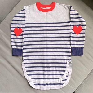Girls Heart Elbow Patch Sweater.  Size M.